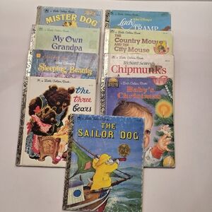 10 Vintage Little Golden Books Disney Richard Scarry 1961-1990s